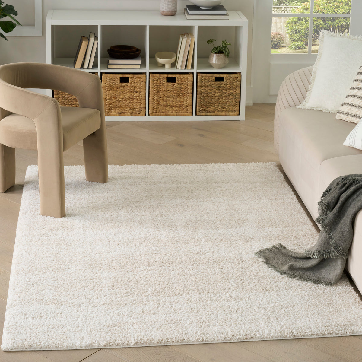 Modern Shag MMD04 Ivory Beige Rug