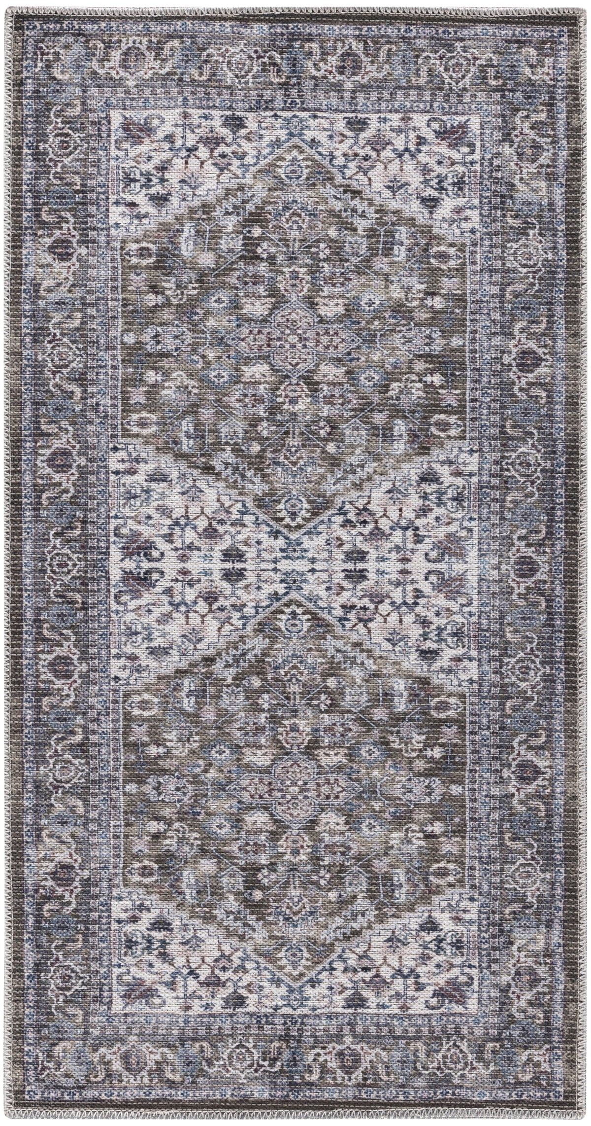 New Concept Washables SR104 Olive Ivory Rug