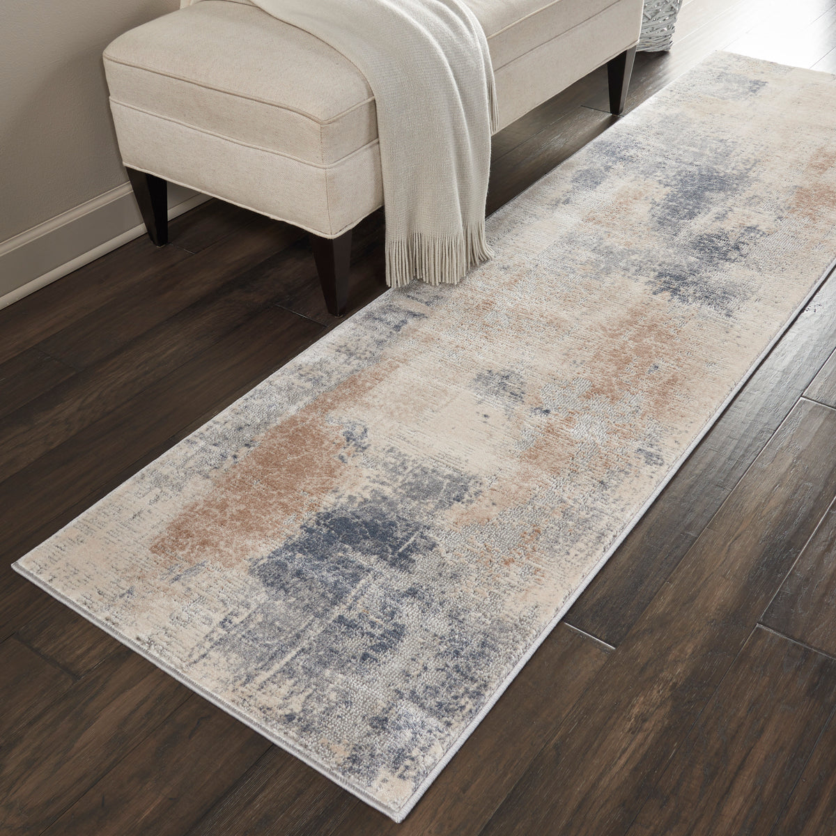 Rustic Textures RUS02 Beige Grey Rug
