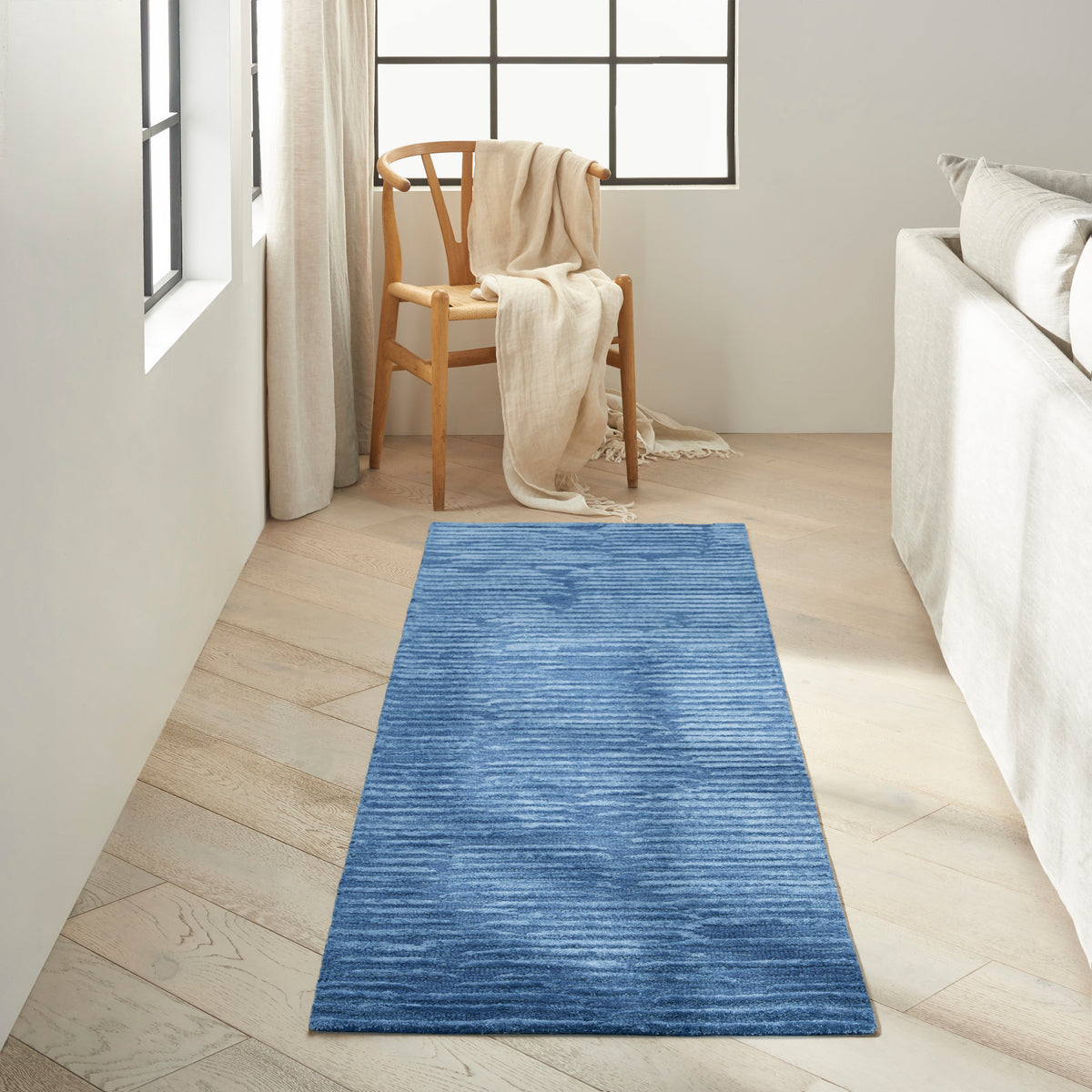 CK010 Linear LNR01 Blue Rug