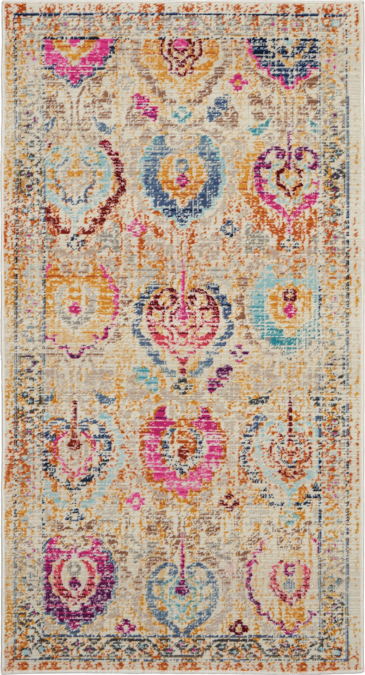 Vintage Kashan VKA04 Ivory Multicolor Rug