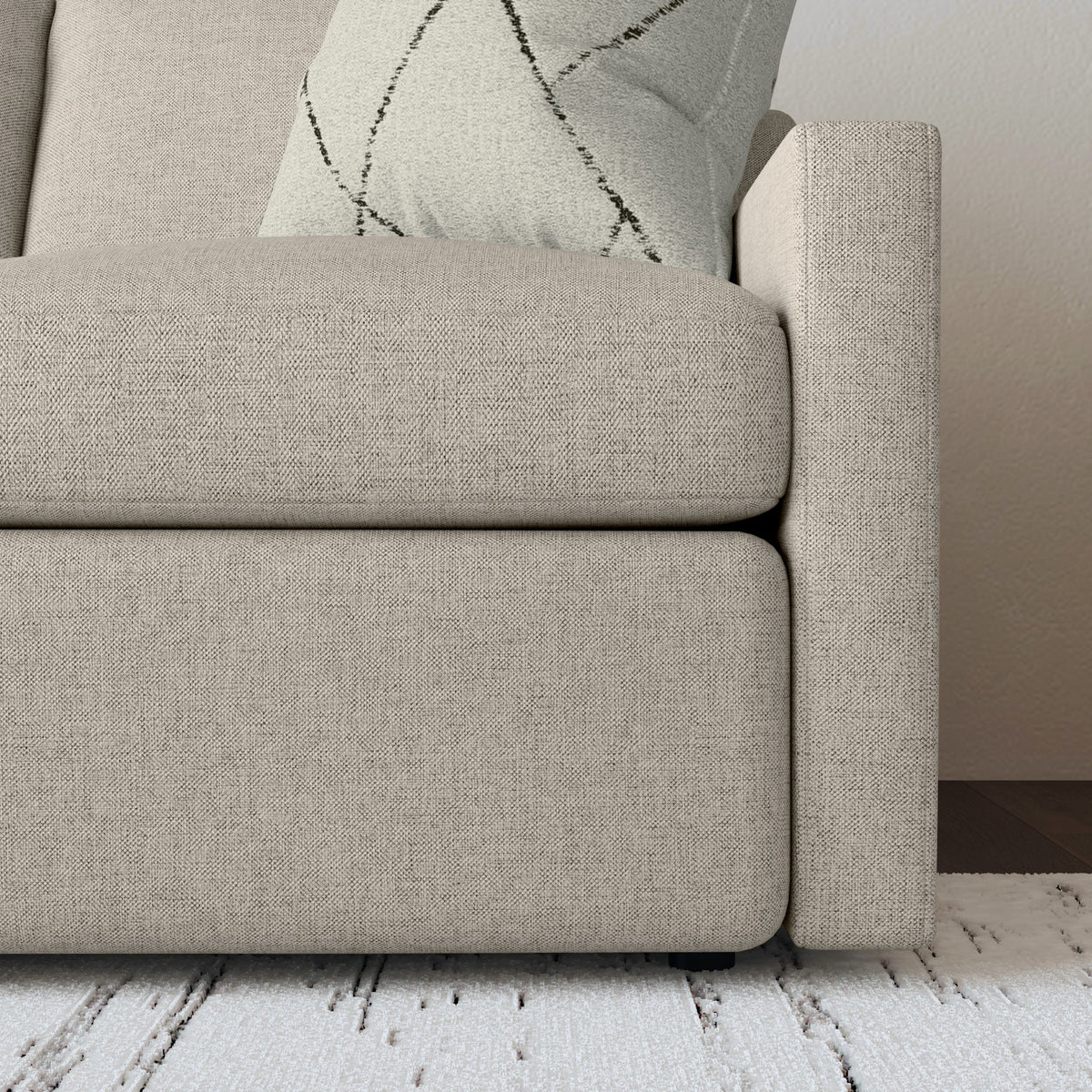 Sky Fabric Sofa 83" W