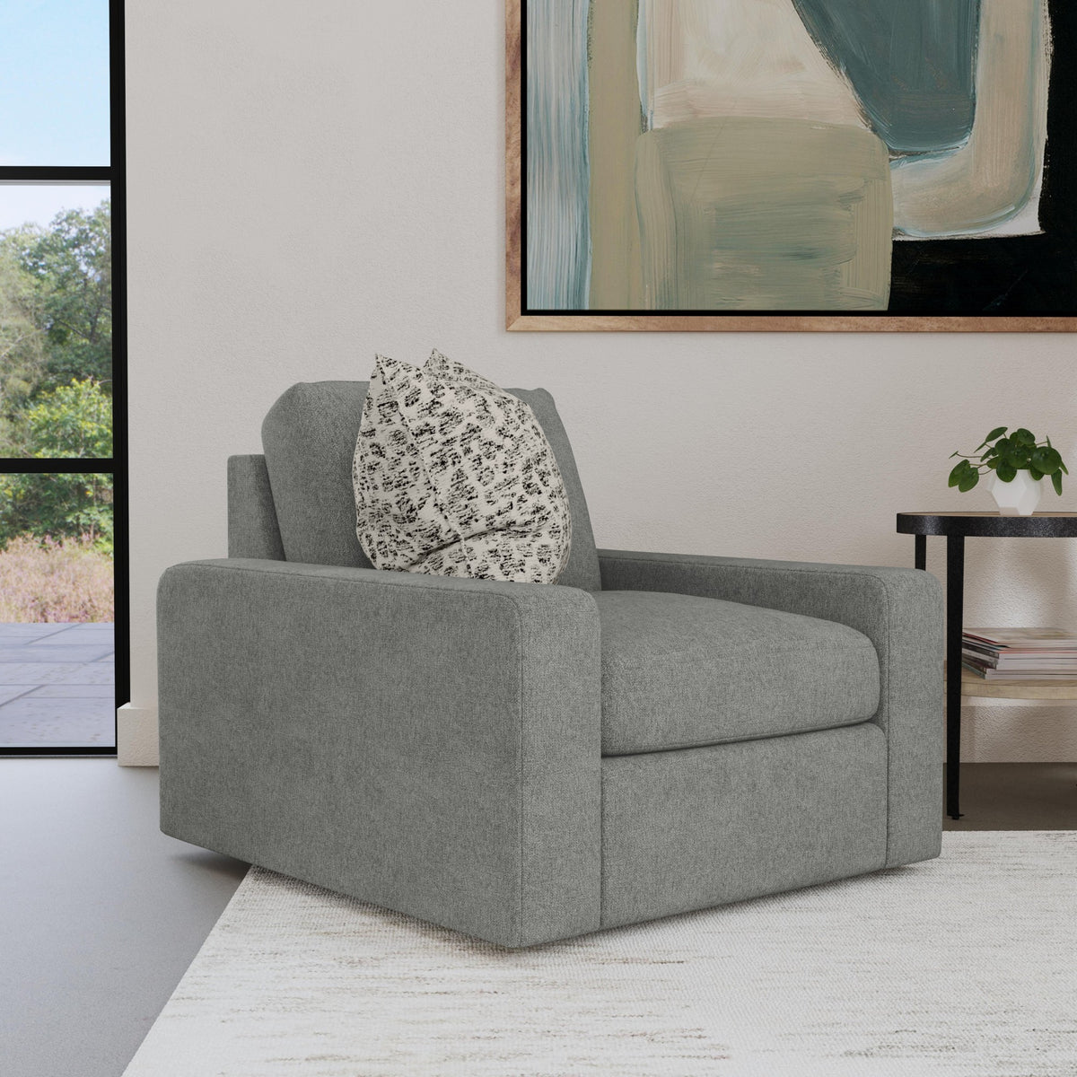 Sky Fabric Chair 43" W