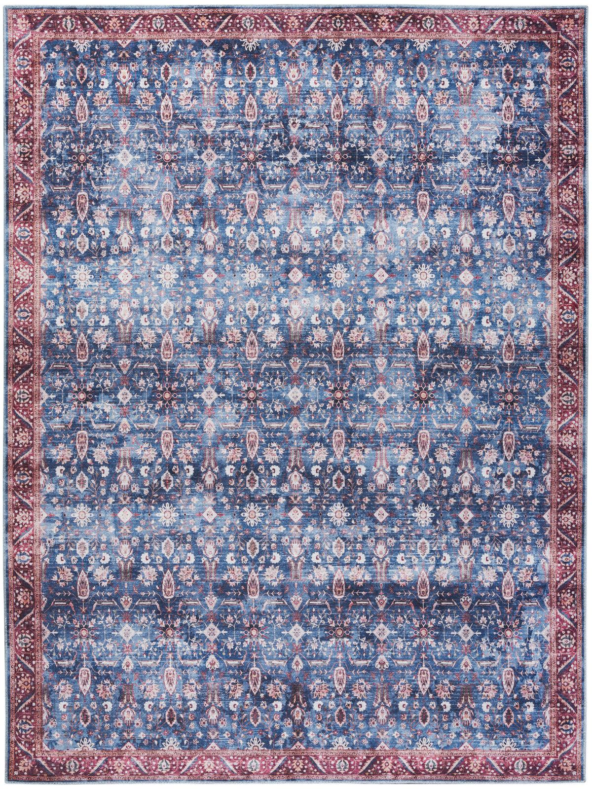 Grand Washables GRW06 Blue Brick Rug