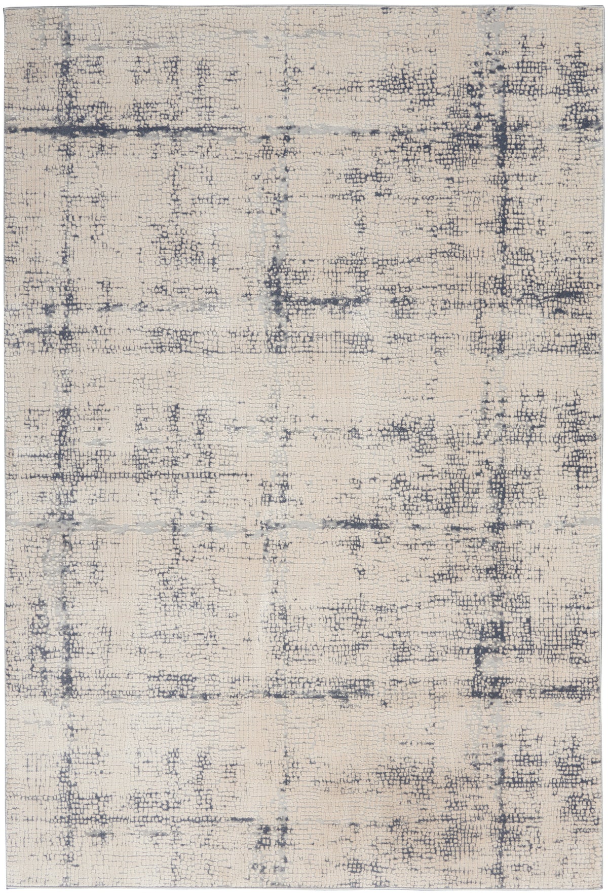 Rustic Textures RUS06 Ivory Blue Rug