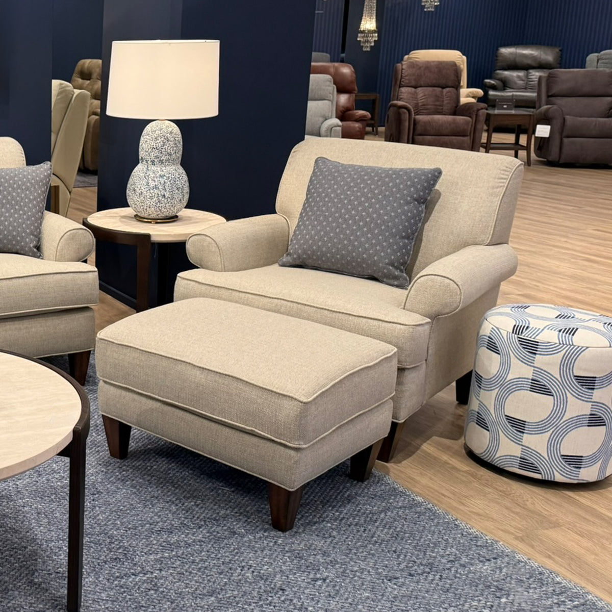Venture Fabric Ottoman