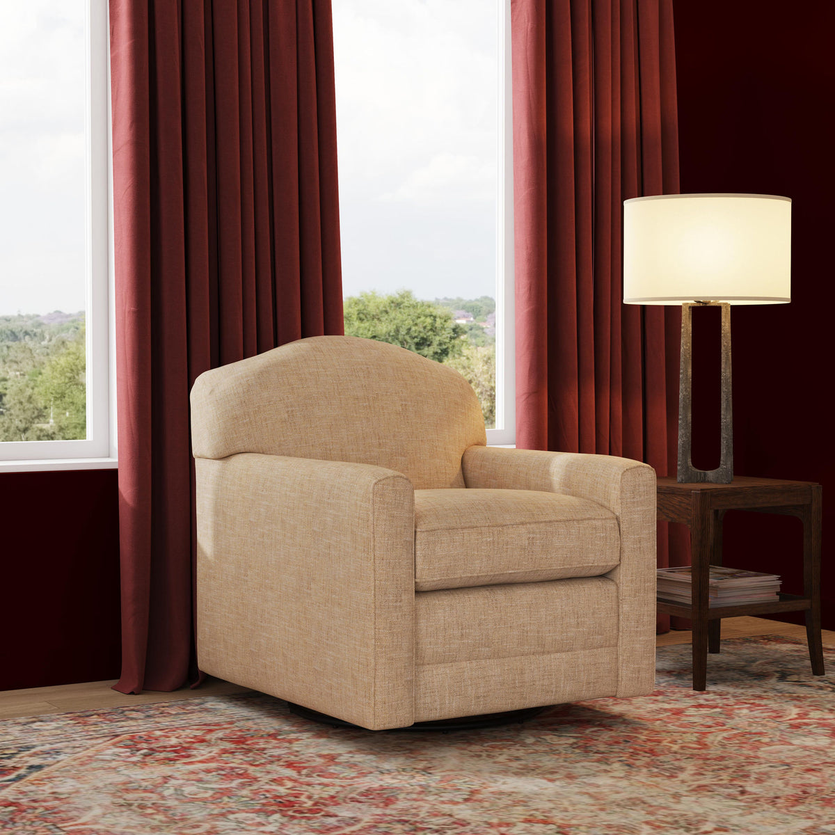 Aggie Fabric Swivel Chair