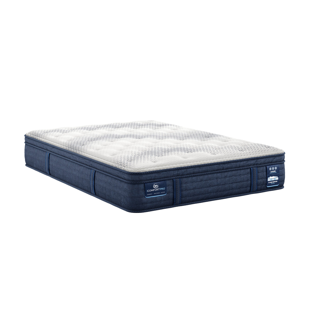 iComfortPro Dartmouth 15" Latex Foam Plush Pillow Top Mattress