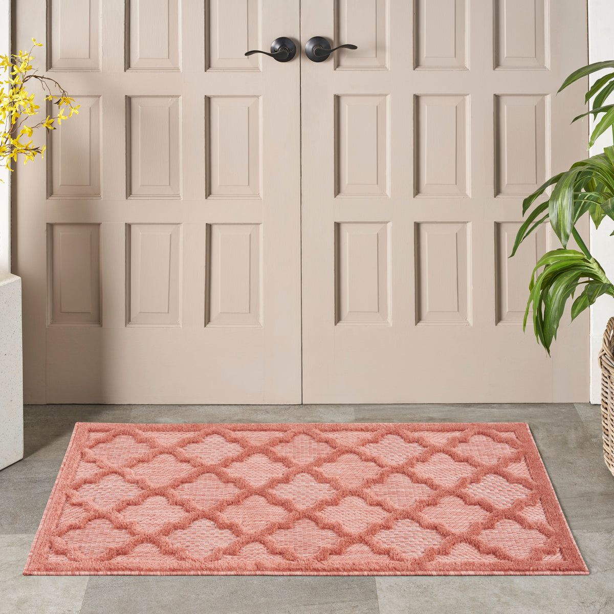 Easy Care NES01 Coral Orange Rug