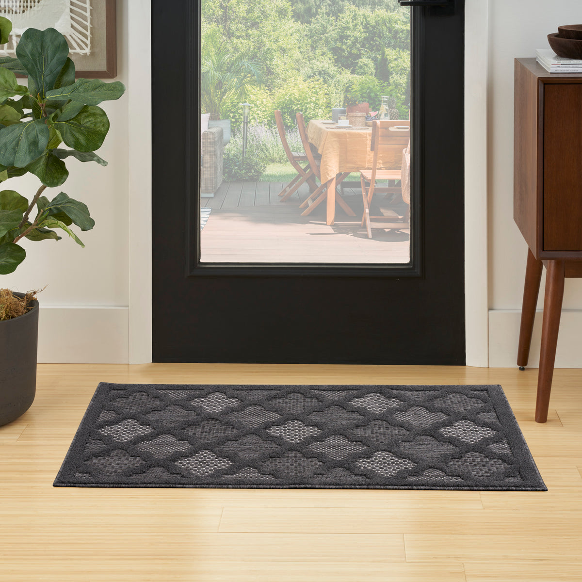 Easy Care NES01 Charcoal Black Rug