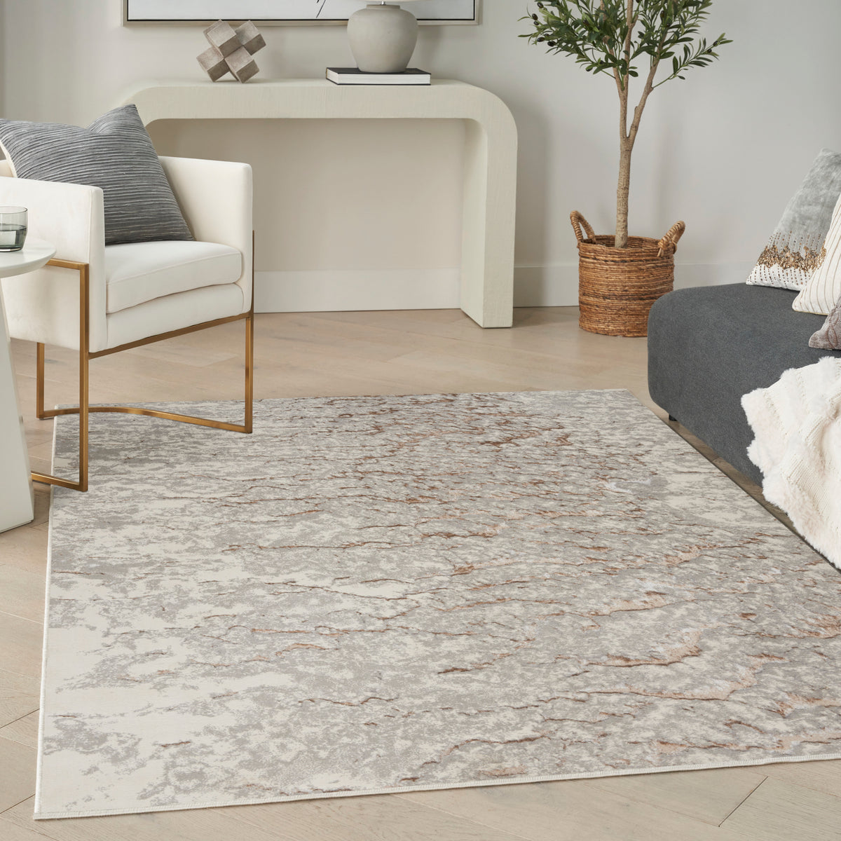 Glow MTL02 Grey Mocha Rug