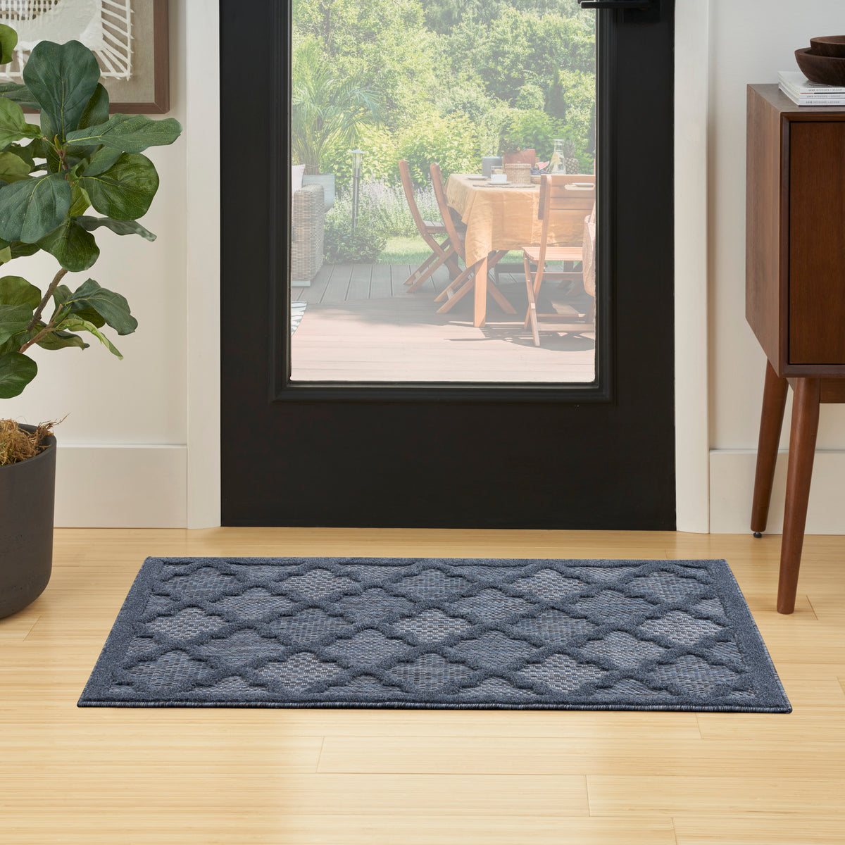 Easy Care NES01 Navy Blue Rug