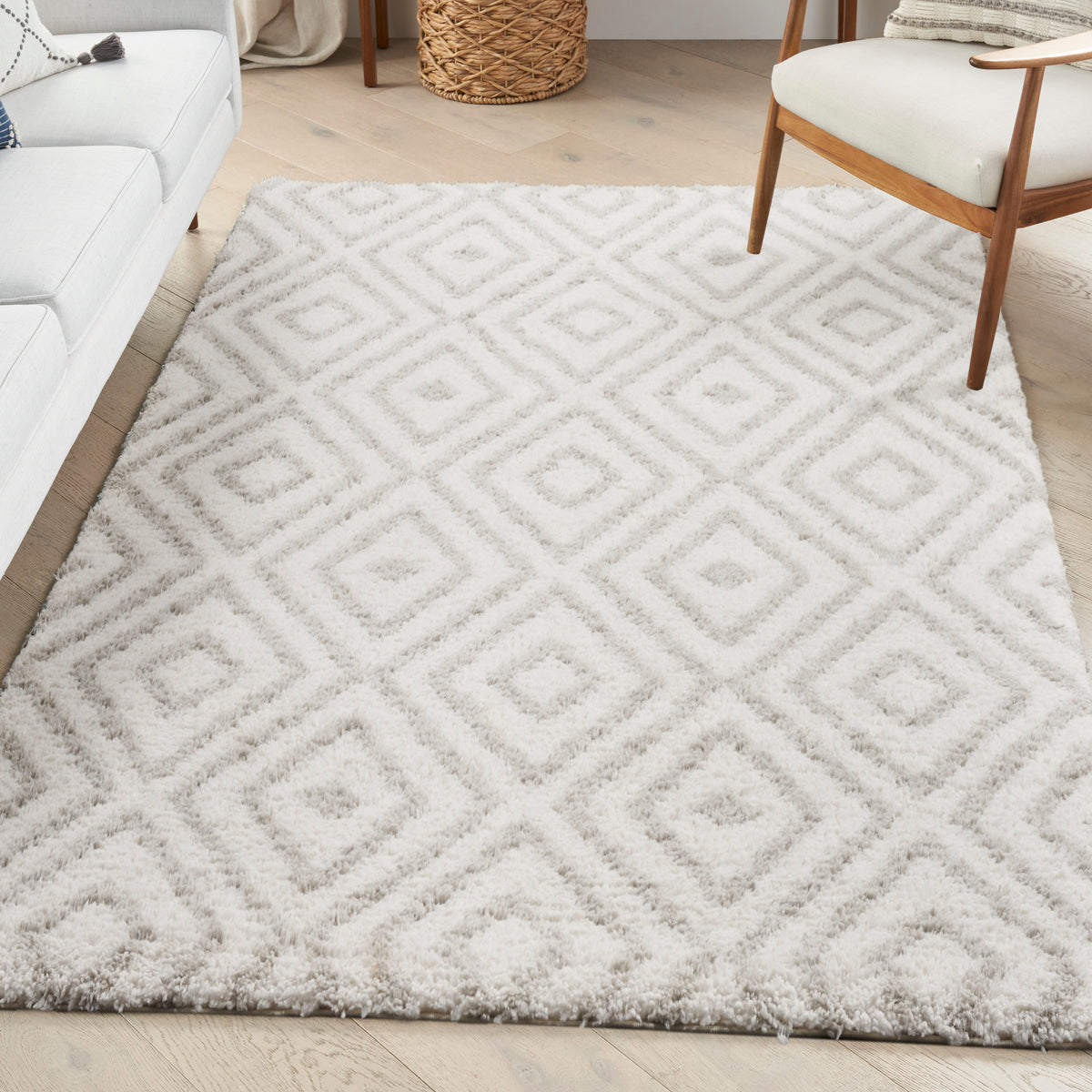 Modern Shag MMD01 Ivory Silver Rug