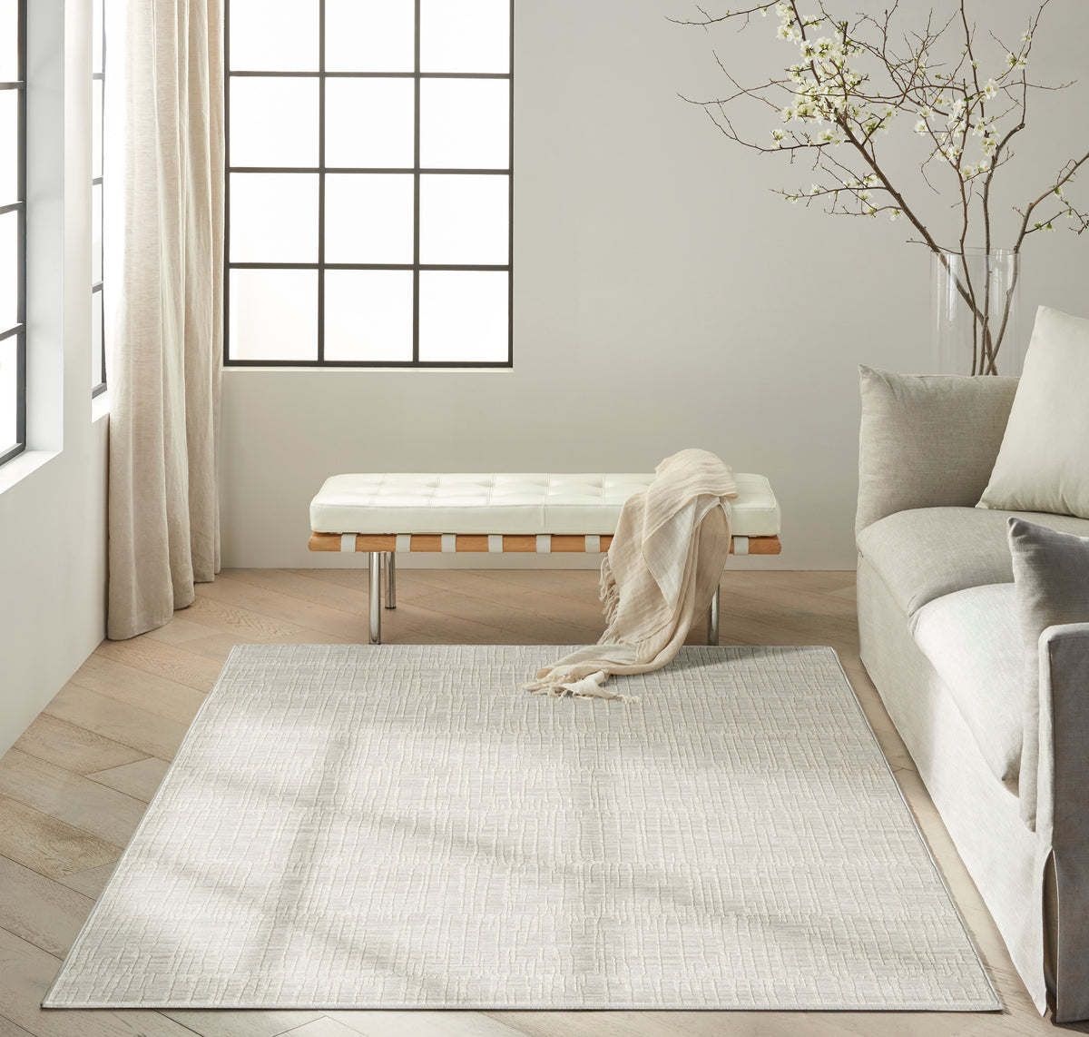 CK079 Notes NOT02 Silver Ivory Rug