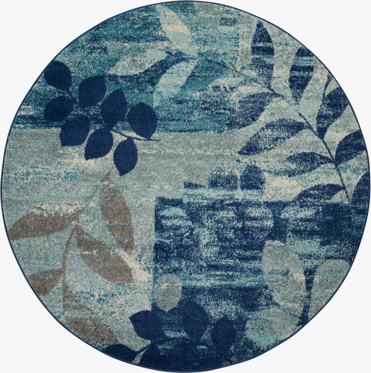 Tranquil TRA01 Navy Light Blue Rug