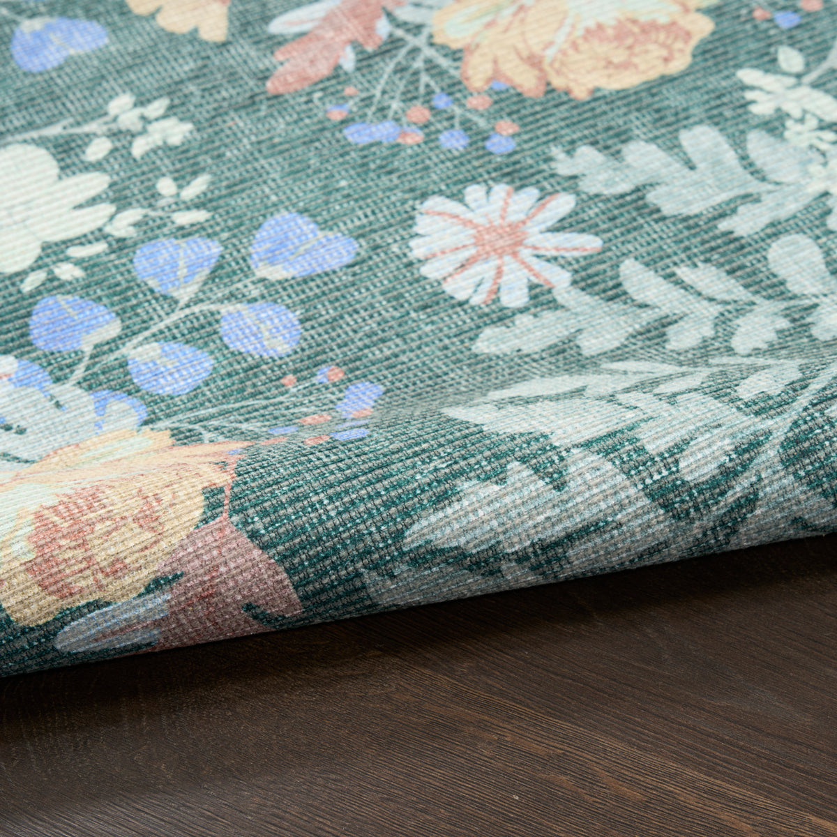 Botanical Washables BOT02 Green Multicolor Rug