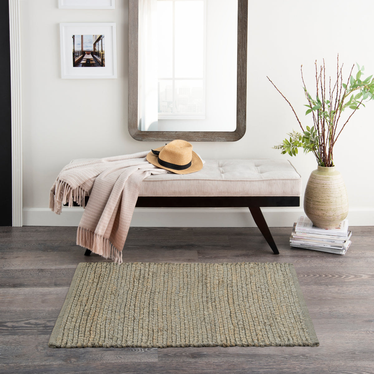 Natural Jute NJT01 Sage Rug