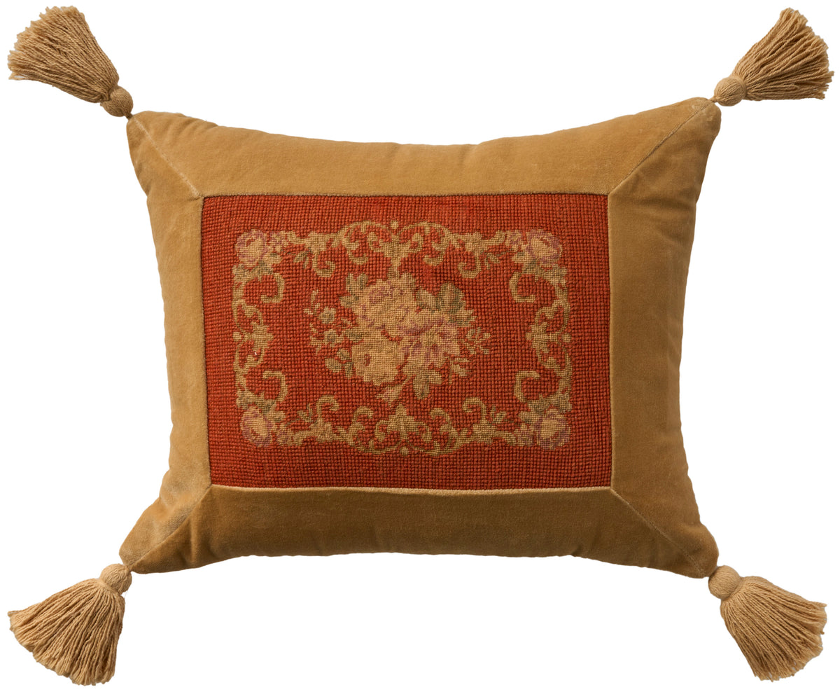 Vintage Pillow VAN13 Rust 14" x 18" Throw Pillows