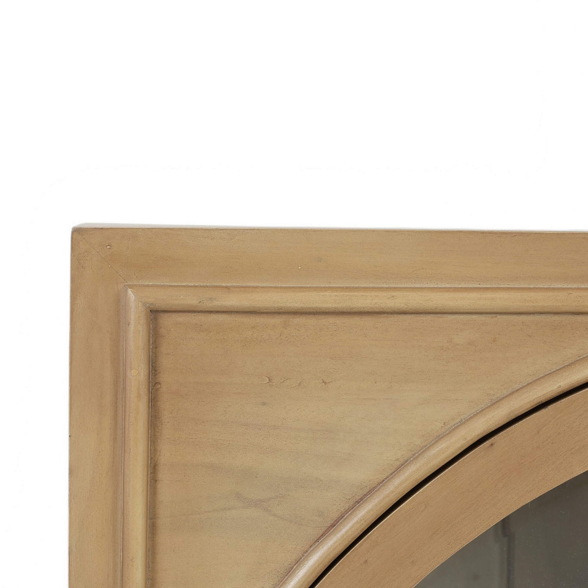 Vannes 4 Door Sideboard in Fruitwood w/ Glass Shelves & LED lights