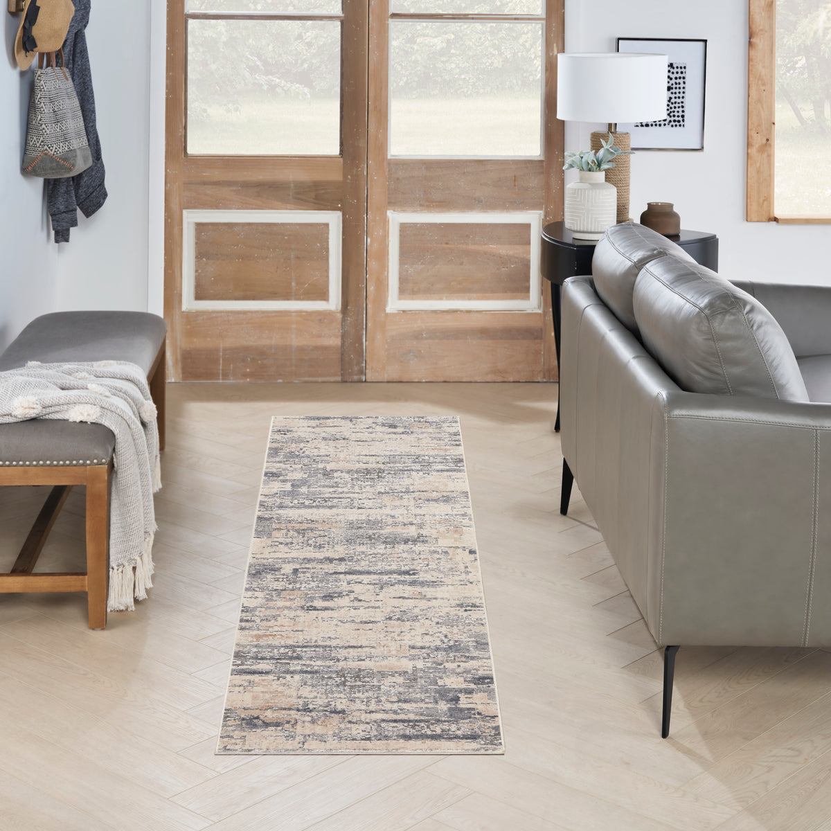 Rustic Textures RUS04 Beige Grey Rug