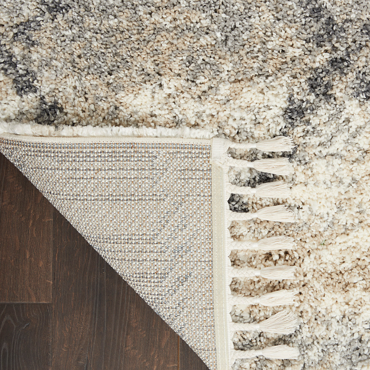 Oslo Shag OSL01 Ivory/Grey Rug