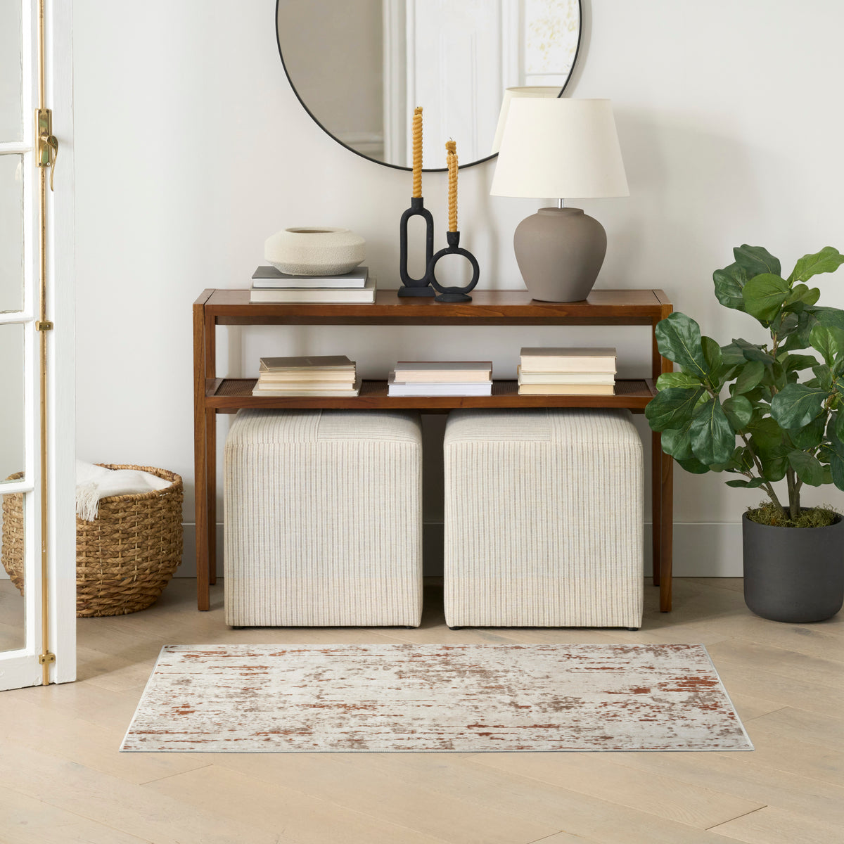 Quarry QUA01 Ivory Rust Rug