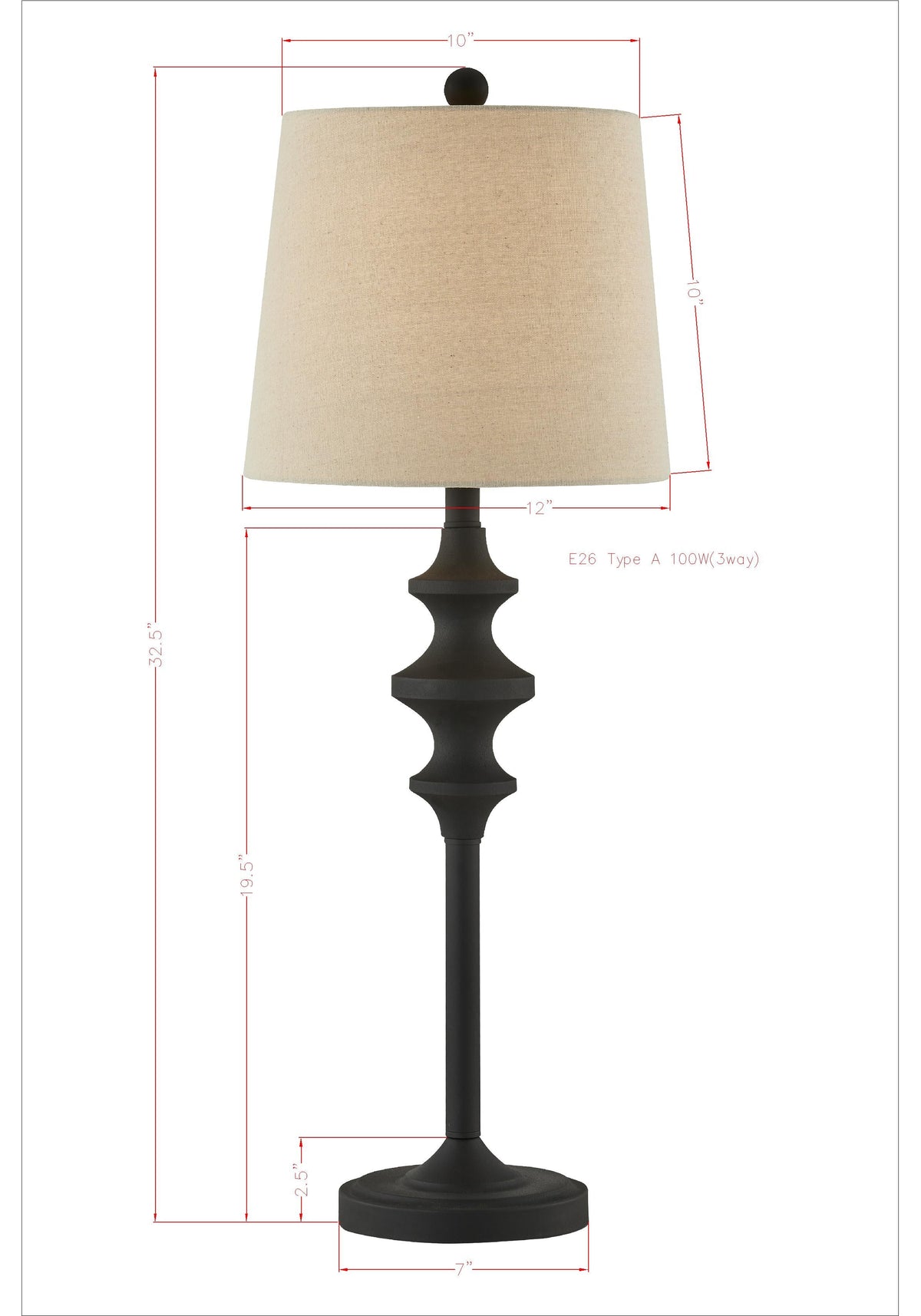 Brandon Buffet Lamp