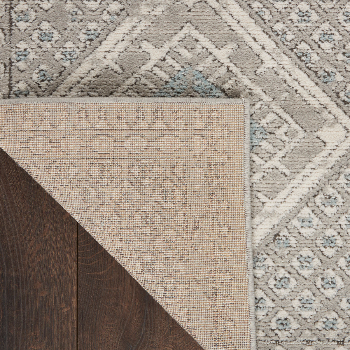 Quarry QUA16 Grey Ivory Blue Rug