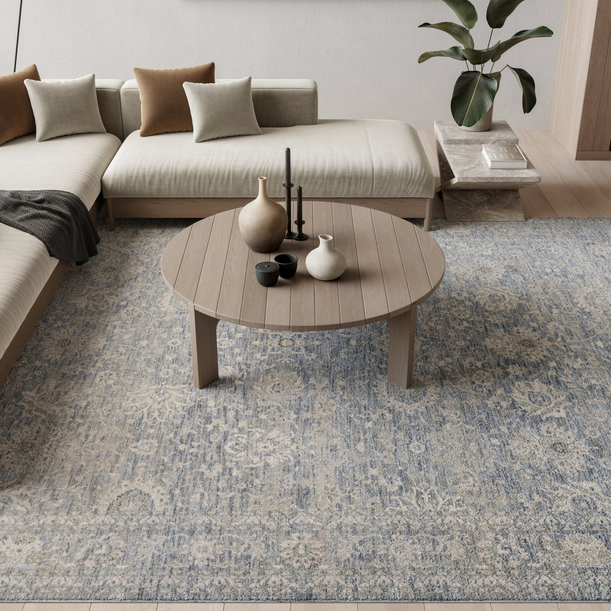 Soft Mist SMI01 Light Blue Rug