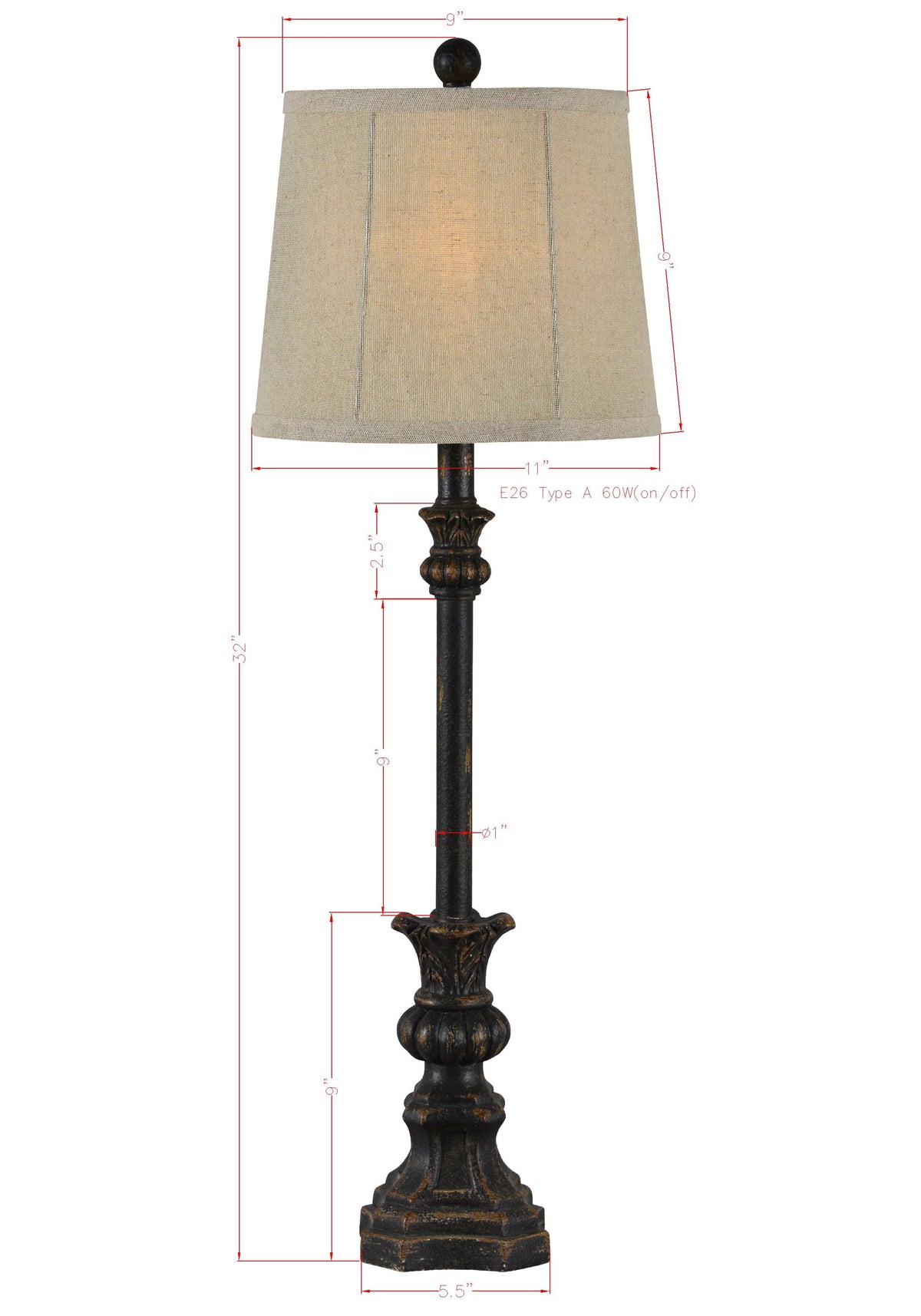 Carlton Buffet Lamp