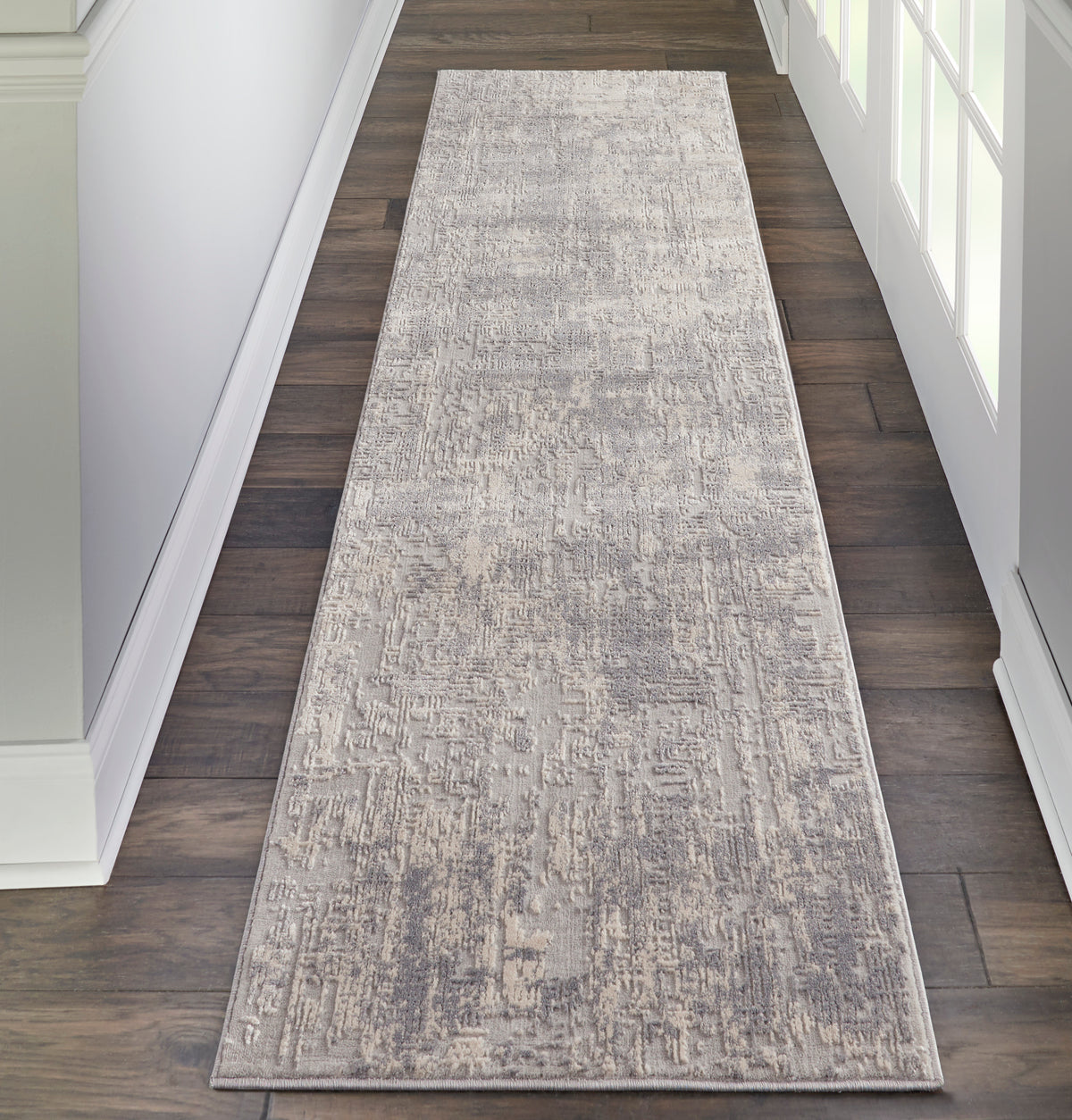 Rustic Textures RUS01 Ivory/Silver Rug