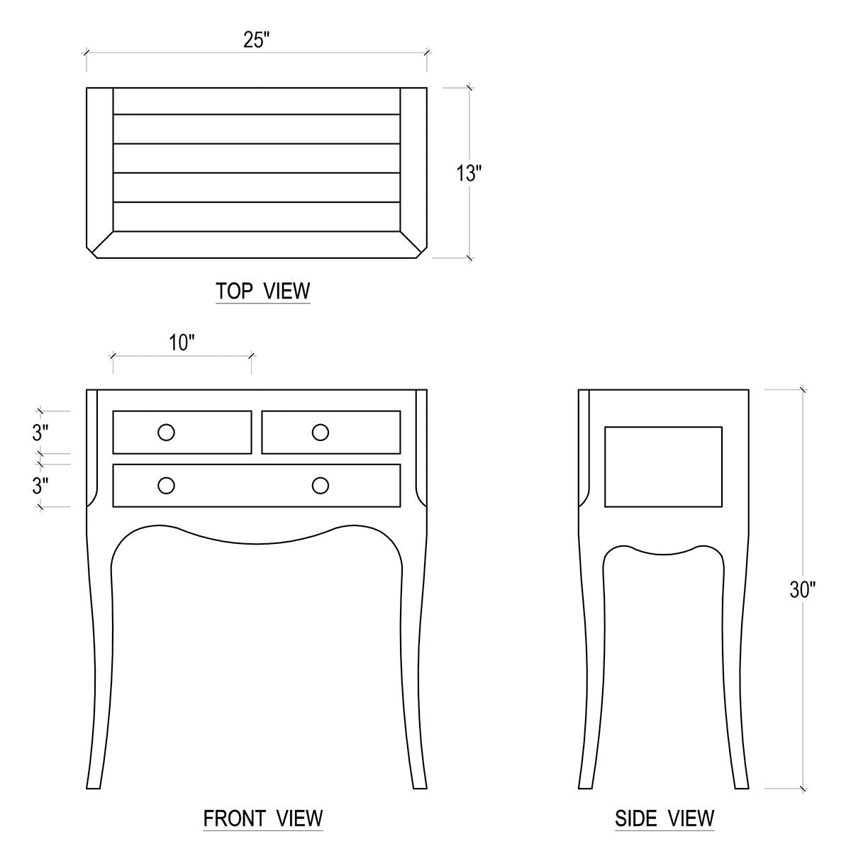 Chardonnay Side Table in Straw Wash