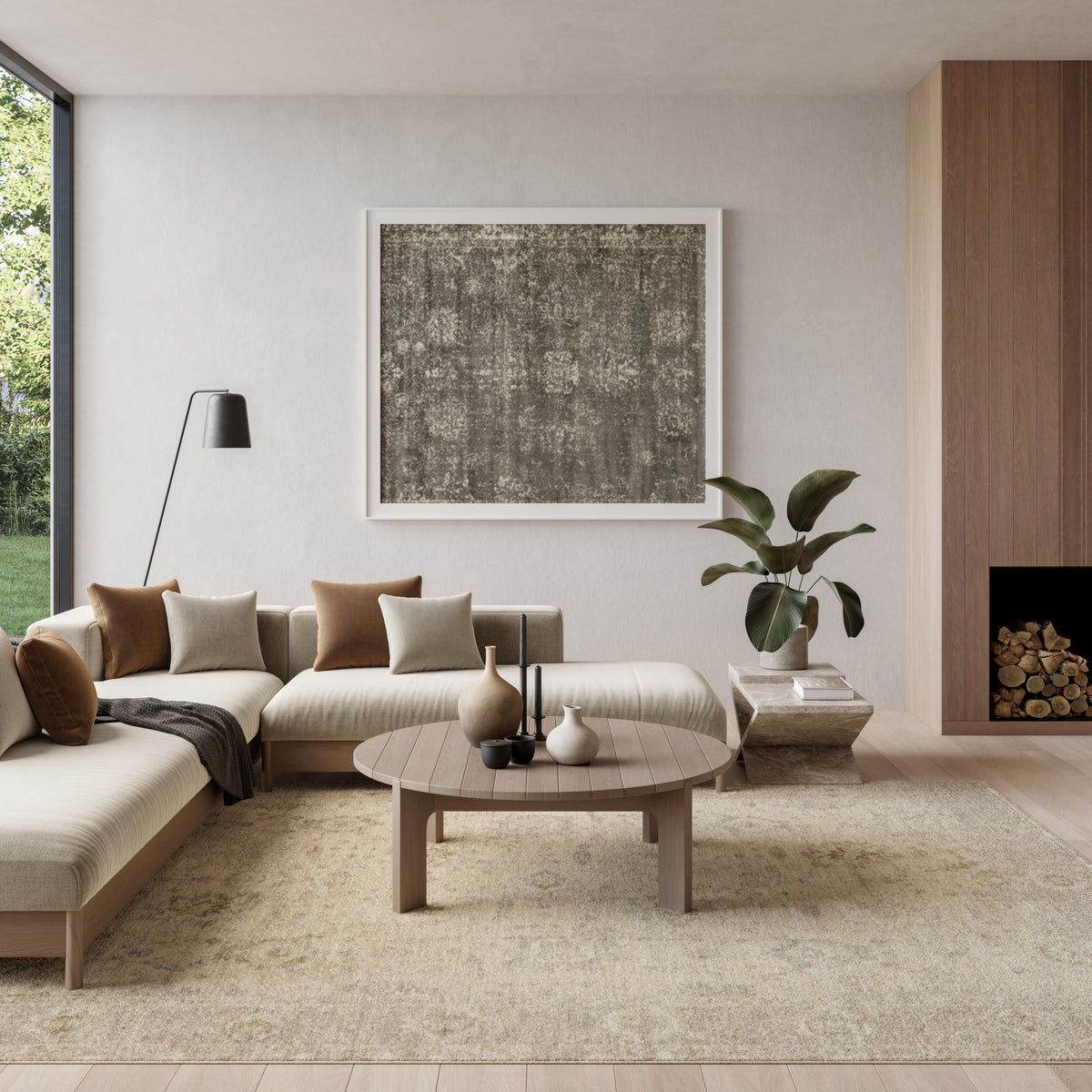 Moonlit MLI01 Ivory Grey Rug