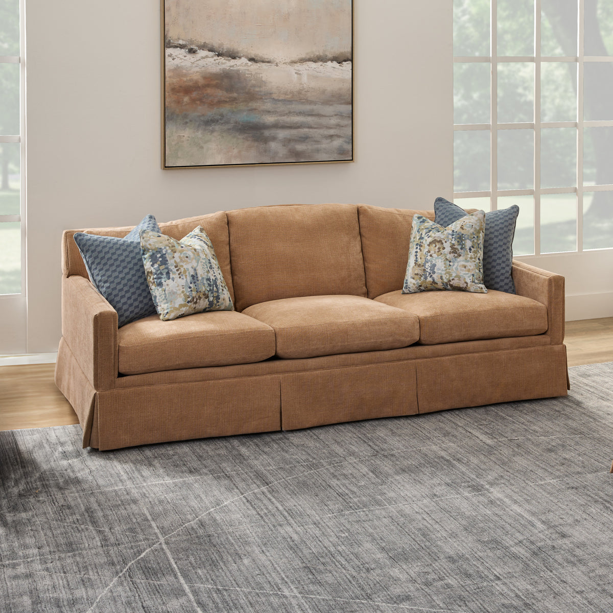 Lottie Fabric Skirted Sofa