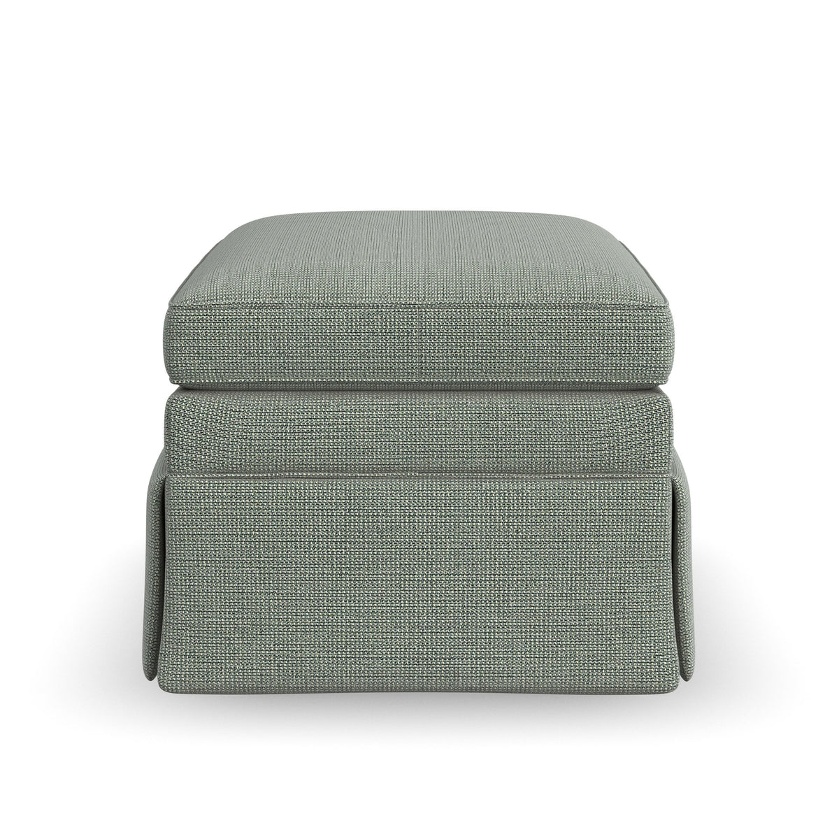 Eleanora Fabric Skirted Ottoman