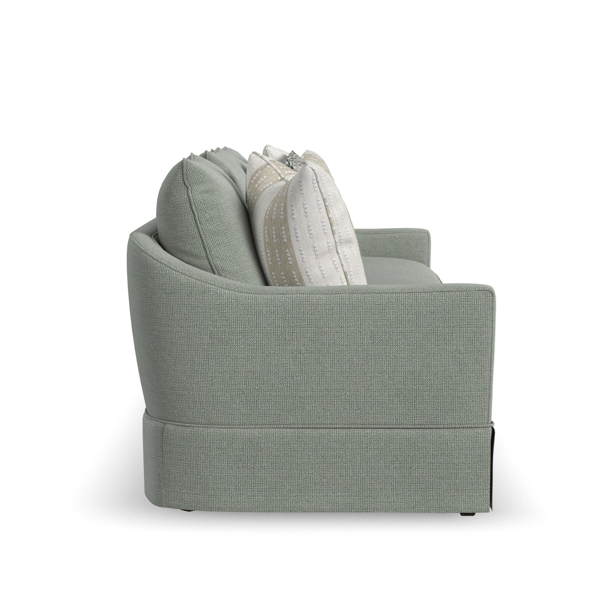 Eleanora Fabric Skirted Large Three-Cushion Sofa