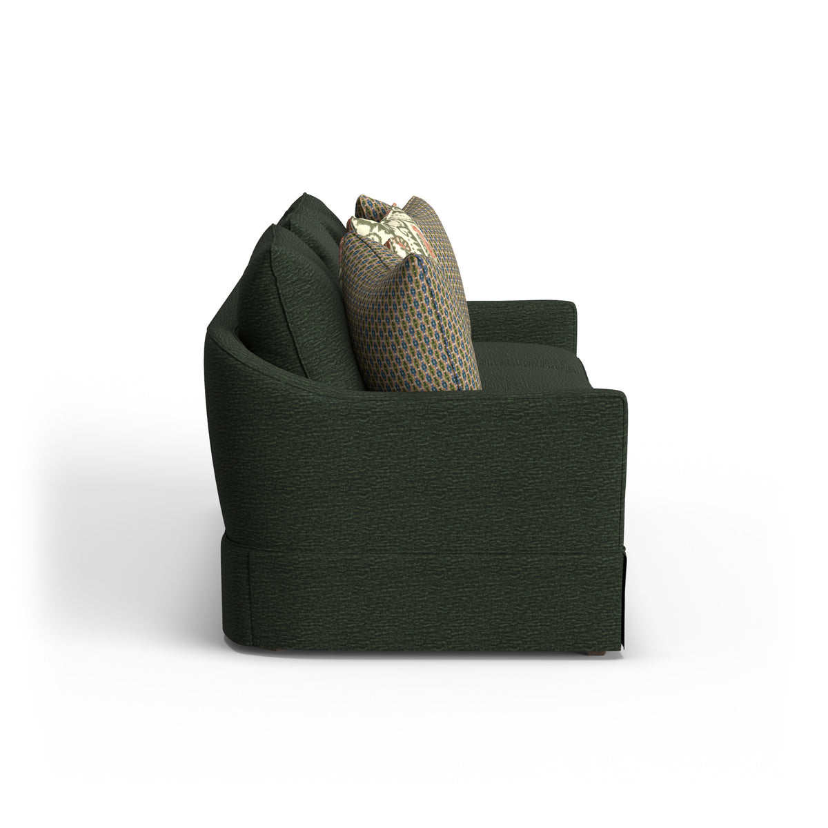 Eleanora Fabric Skirted Large Three-Cushion Sofa