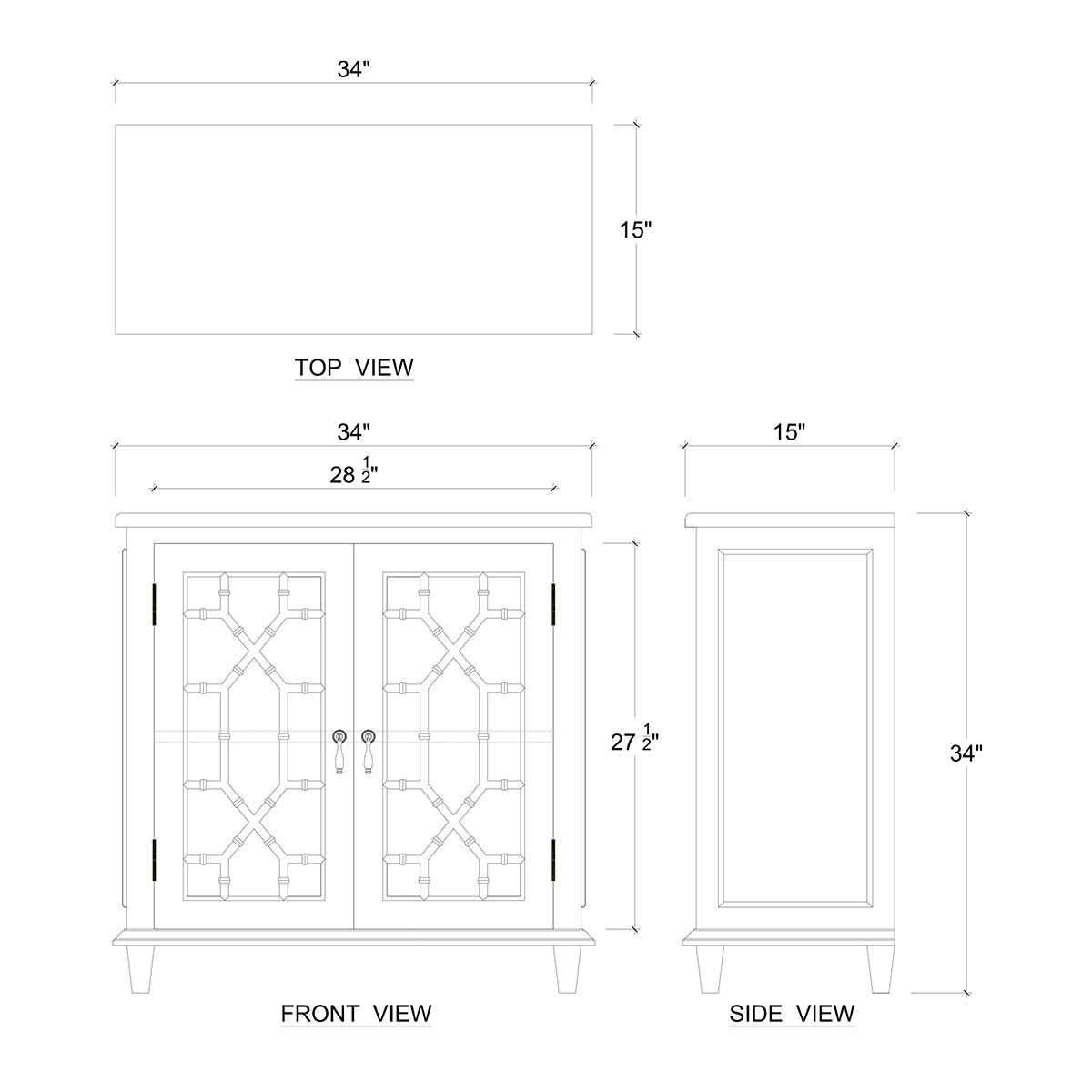 Grosvenor Small Cabinet in Fruitwood