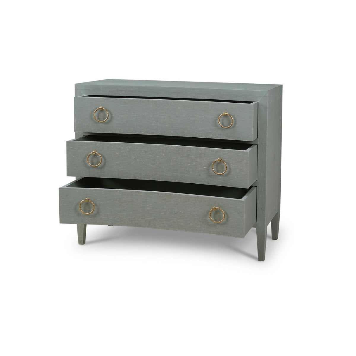Mornington Linen Wrapped 3 Drawer Dresser in Linen Pale Blue