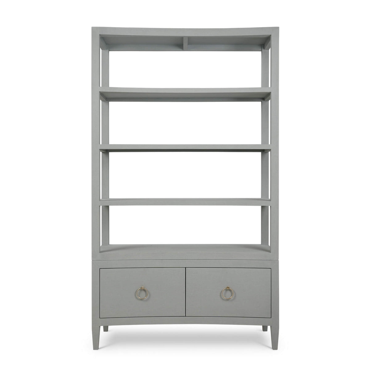 Westminster Concave Shelving Unit Linen Wrapped in Pale Blue