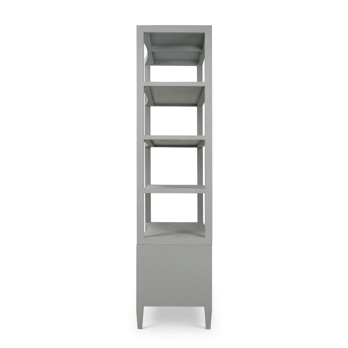 Westminster Concave Shelving Unit Linen Wrapped in Pale Blue