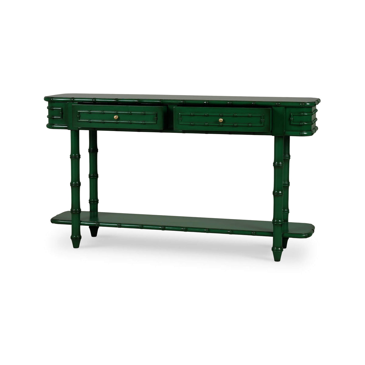 Hurlingham Console Table in Jade Green