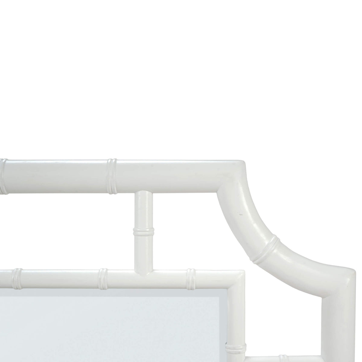 Bamboo Mirror in True White