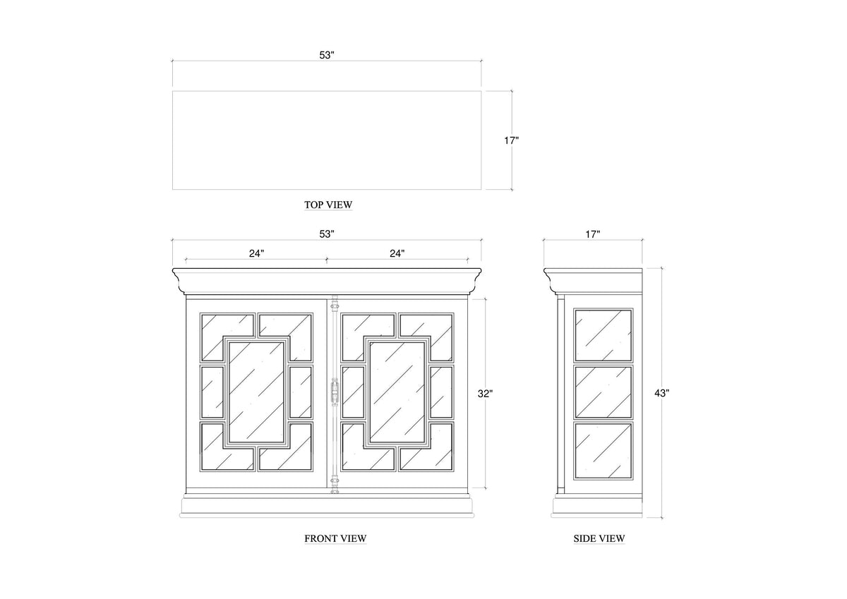 Bruges 2 Door Credenza in True White