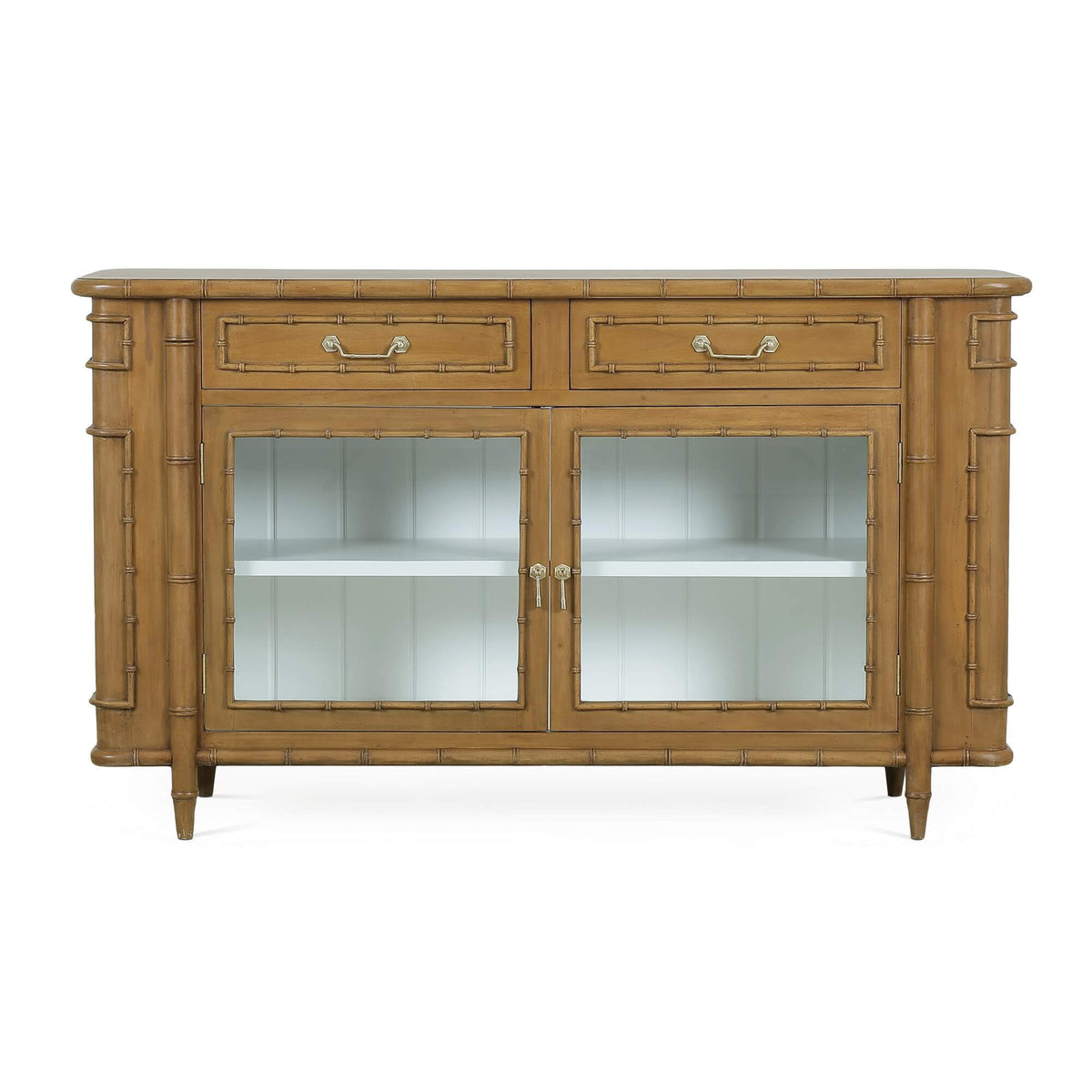 Hurlingham 2 Door Cabinet in Antique French Oak w/ True White Interior