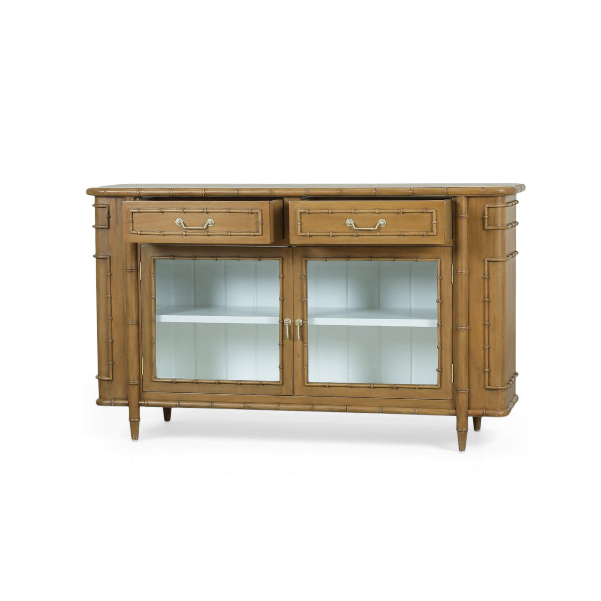 Hurlingham 2 Door Cabinet in Antique French Oak w/ True White Interior