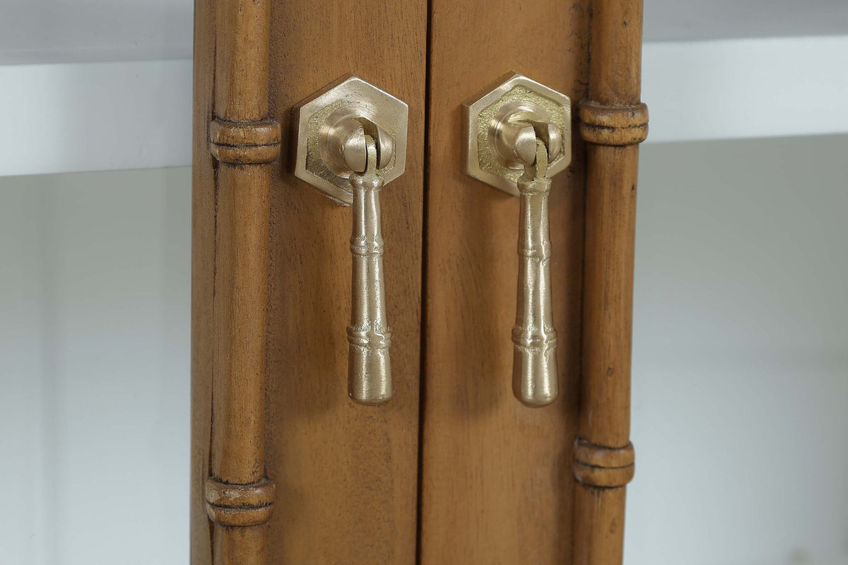 Hurlingham 2 Door Cabinet in Antique French Oak w/ True White Interior
