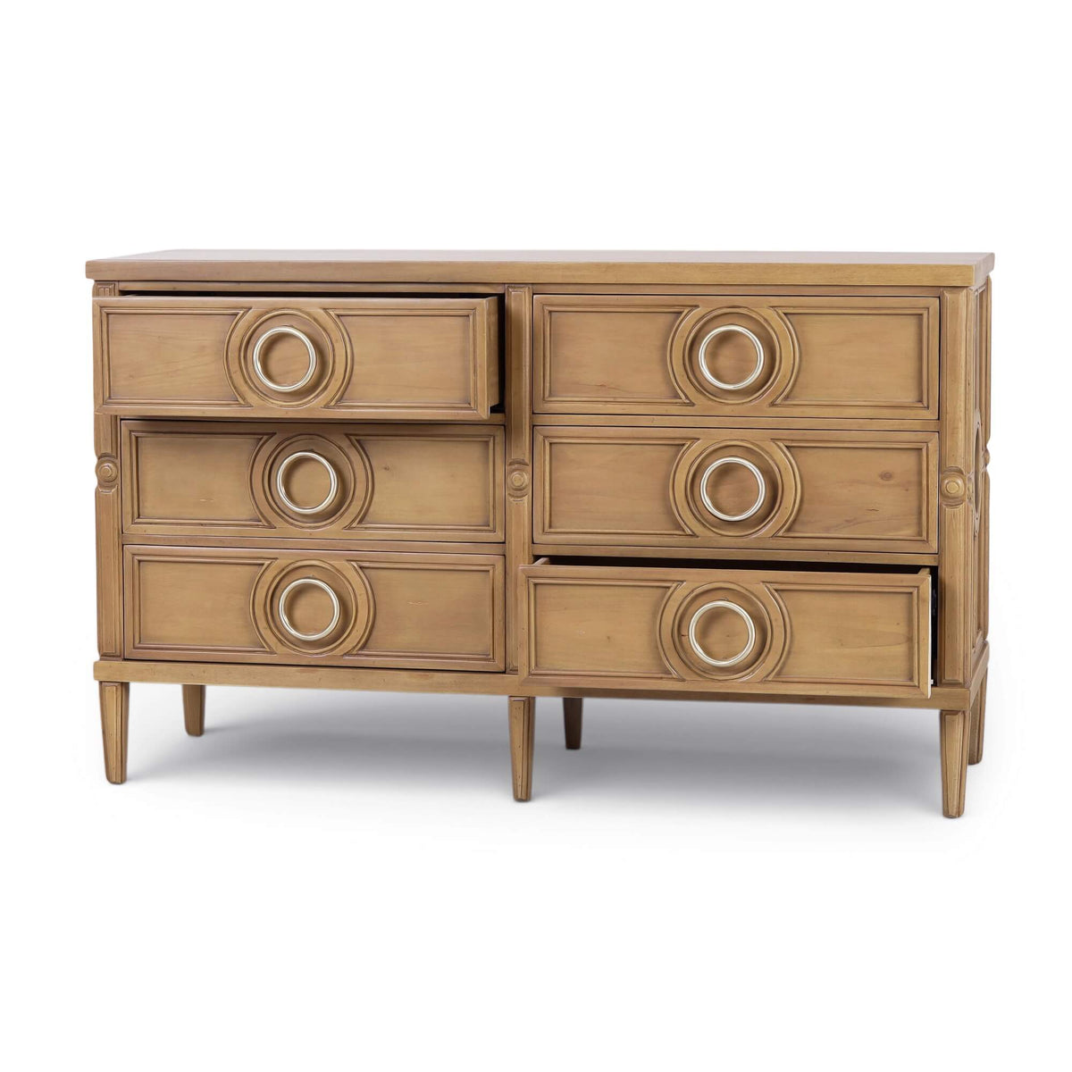 Chalfont 6 Drawer Dresser in Antique French Oak