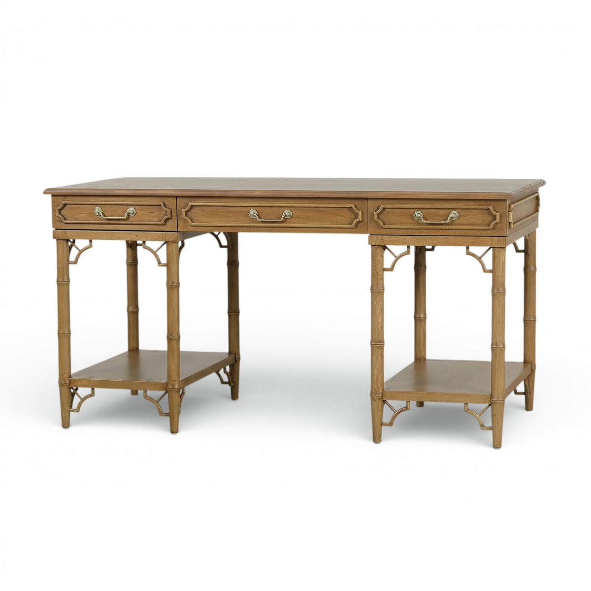 Chelsea Pedestal Desk in Antique French Oak
