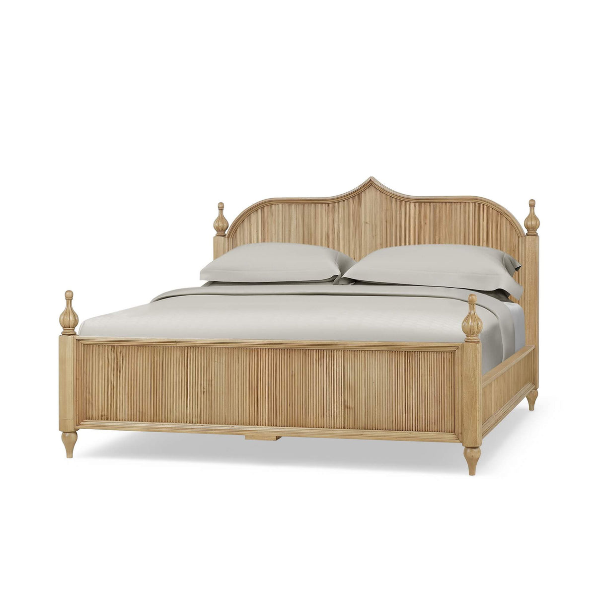 Brighton Wooden Back Bed King in Fruitwood (* comes w/ 2 poster options)